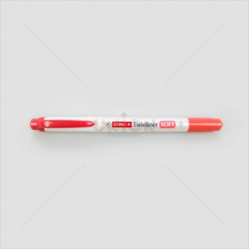 DONG-A ปากกาเน้นข้อความ Twinliner 13 <1/12> สีแดง